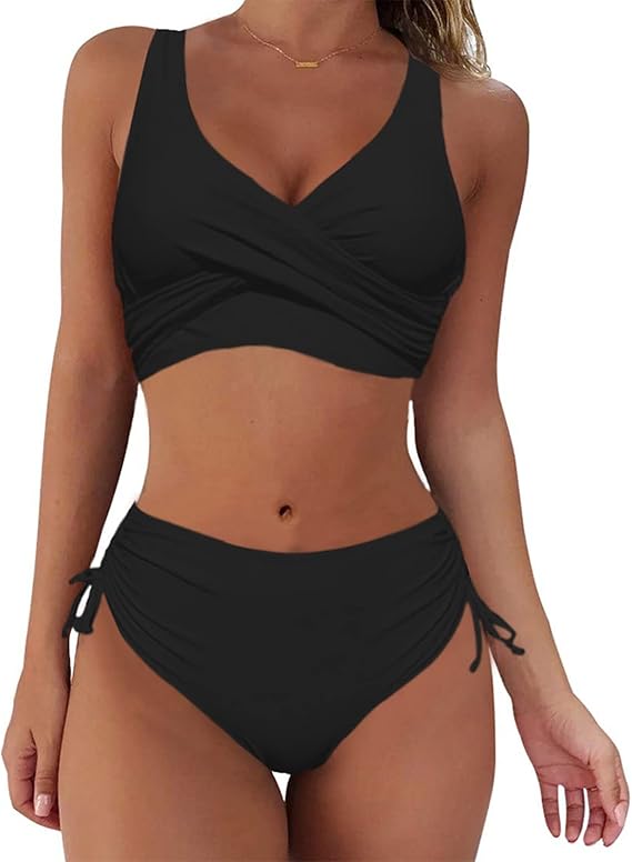 Dames Zomer Bikini | Hoge Taille, Wrap-Top