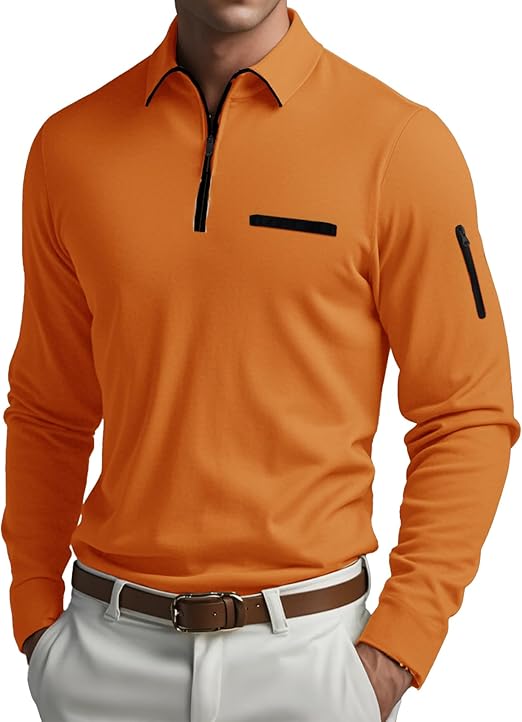 Heren Sportieve Lente Pullover | Half-Rits, Lichtgewicht