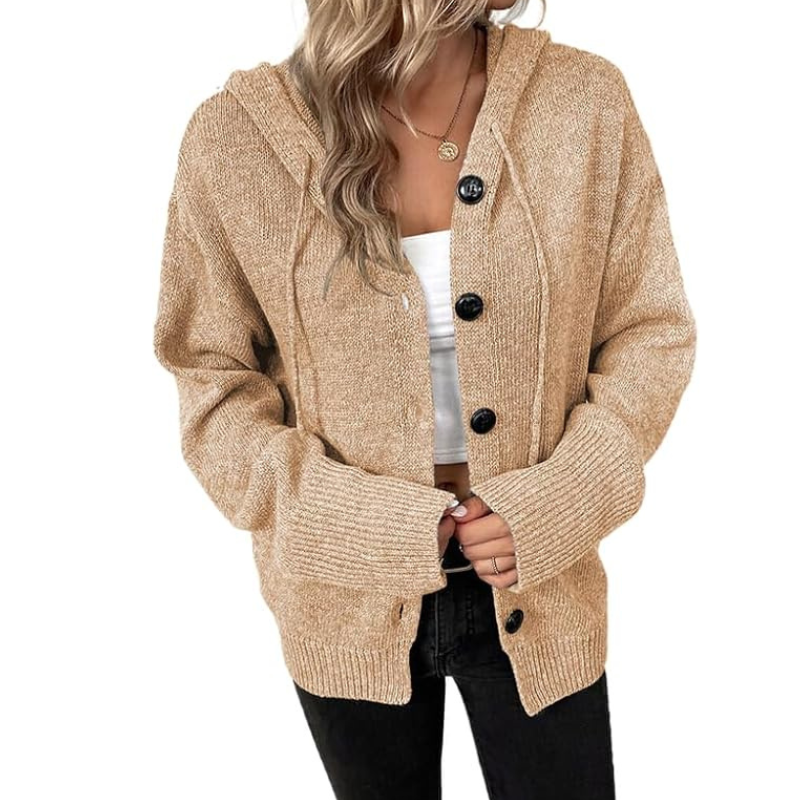 Dames Herfst Cardigan | Grofgebreid, Met Knopen