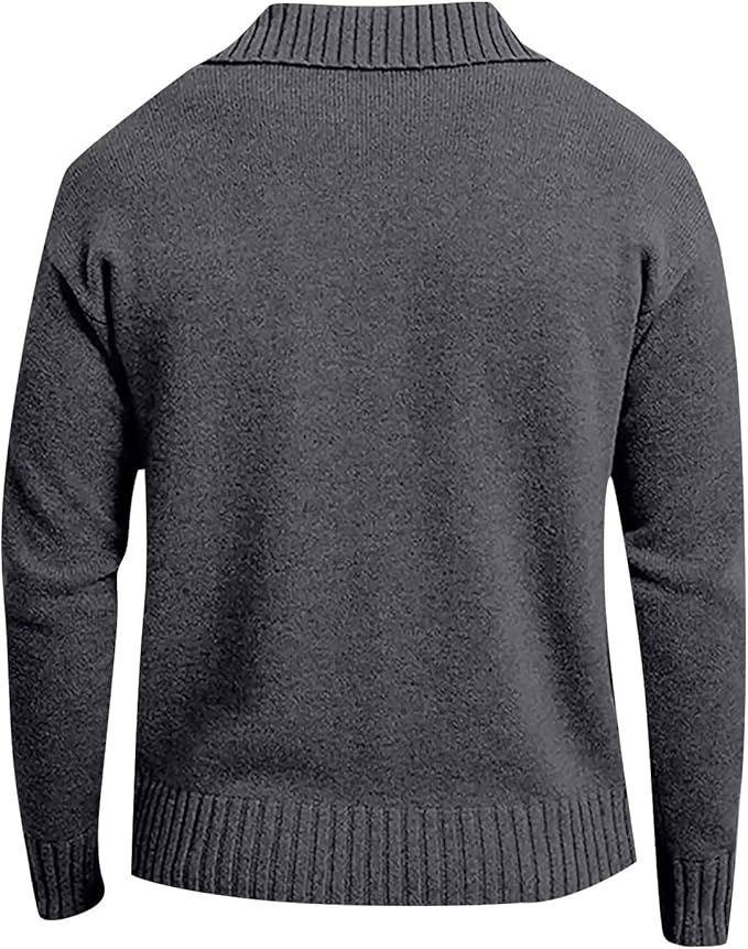 Heren Moderne Winter Strickjacke | Ritssluiting, Fijngebreid