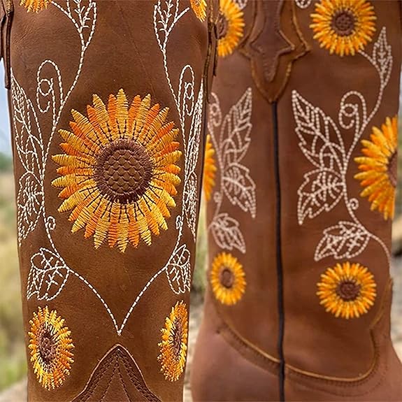 Dames Zomer Laarzen | Cowboy, Geborduurd