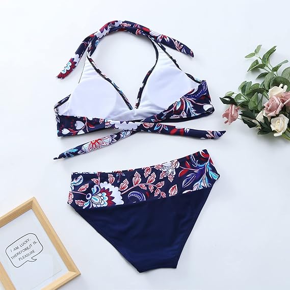 Dames Zomer Bikini | Kleurvol, Diepe Halslijn