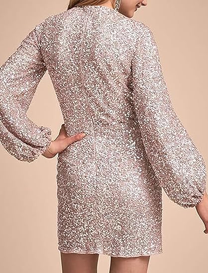 Dames Glitter Feestjurk met Pailletten | Mini