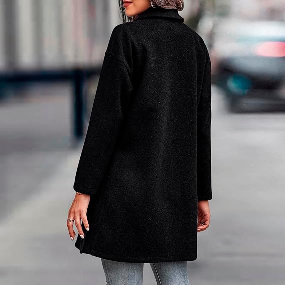 Dames Herfst Jas | Lang, Met Knoopsluiting