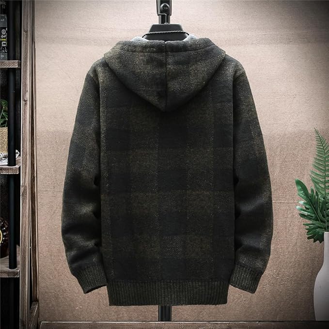 Heren Warme Winter Hoodie | Fleecevoering, Ritssluiting