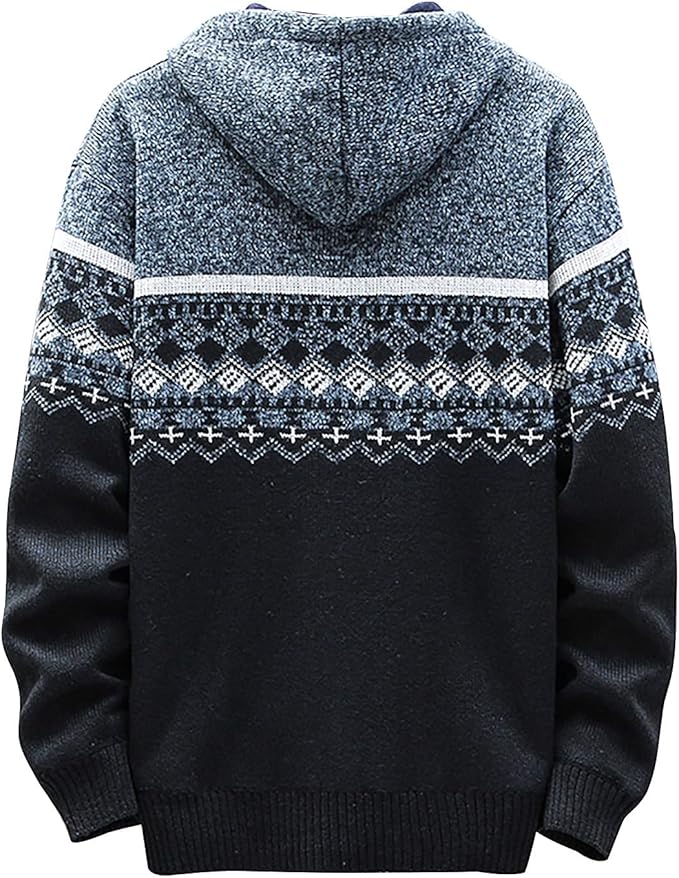 Heren Warme Winter Hoodie | Fleecevoering, Ritssluiting
