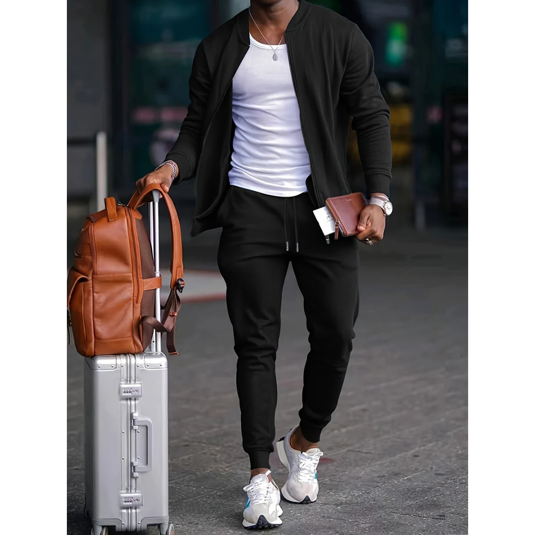 Heren Sportief Reis Set | Lichtgewicht, Joggingbroek