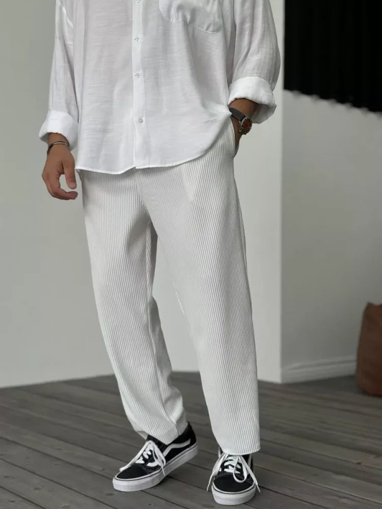 Heren Zomer Broek | Lichtgewicht, Geribbeld