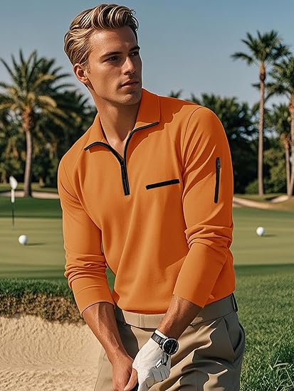 Heren Sportieve Lente Pullover | Half-Rits, Lichtgewicht