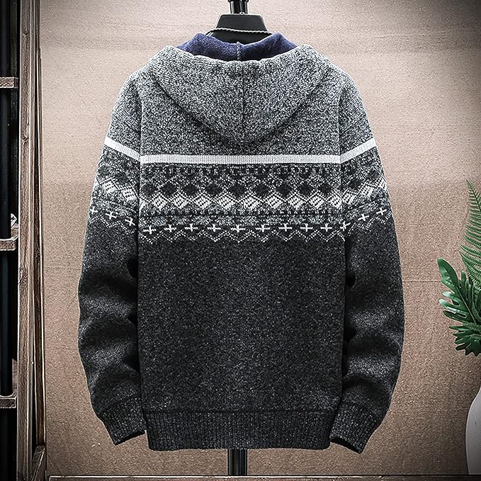 Heren Warme Winter Hoodie | Fleecevoering, Ritssluiting