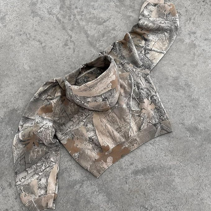 Unisex comfortabele camouflage hoodie | Lichtgewicht, ademend