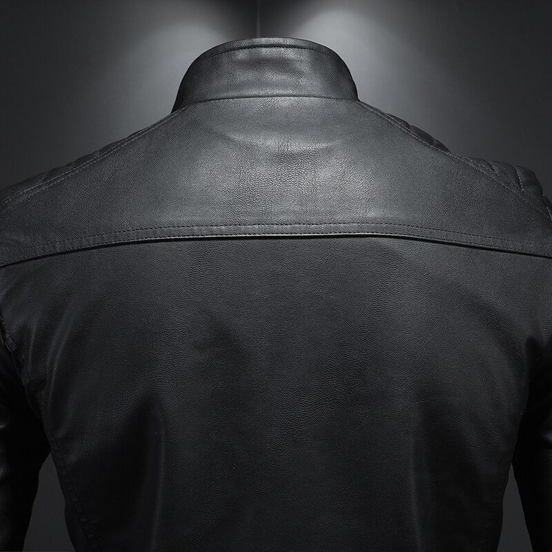 Heren Sportieve Leder Jacke | Kurz, Lichtgewicht