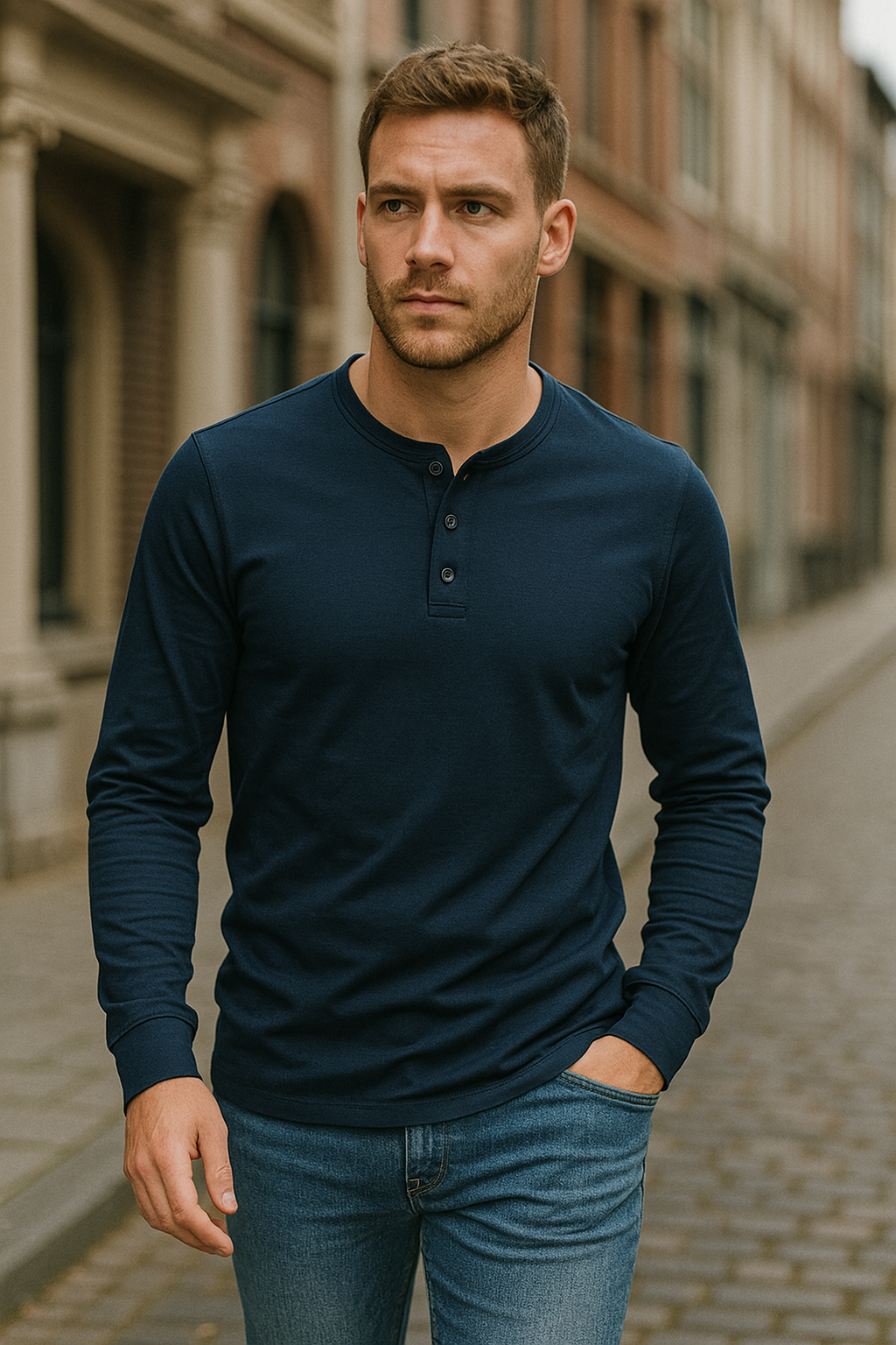 Heren Pullover Hemd | Lange Mouwen