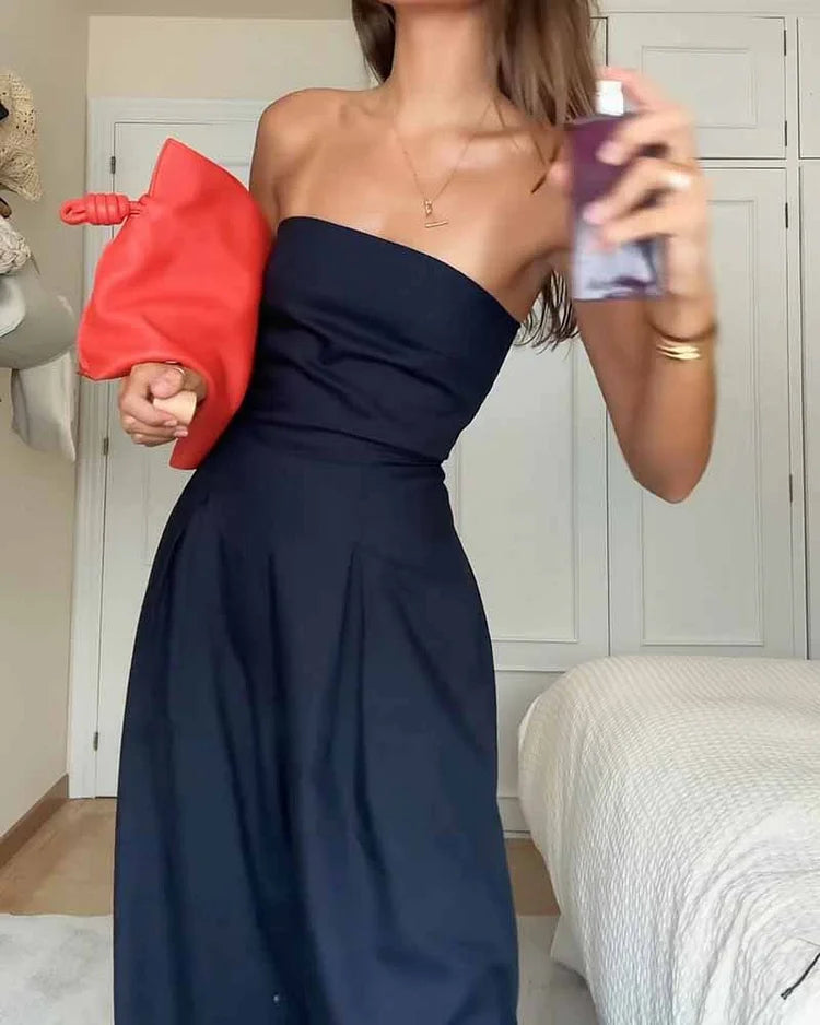 Dames Zomer Jumpsuit | Strapless, Elegant