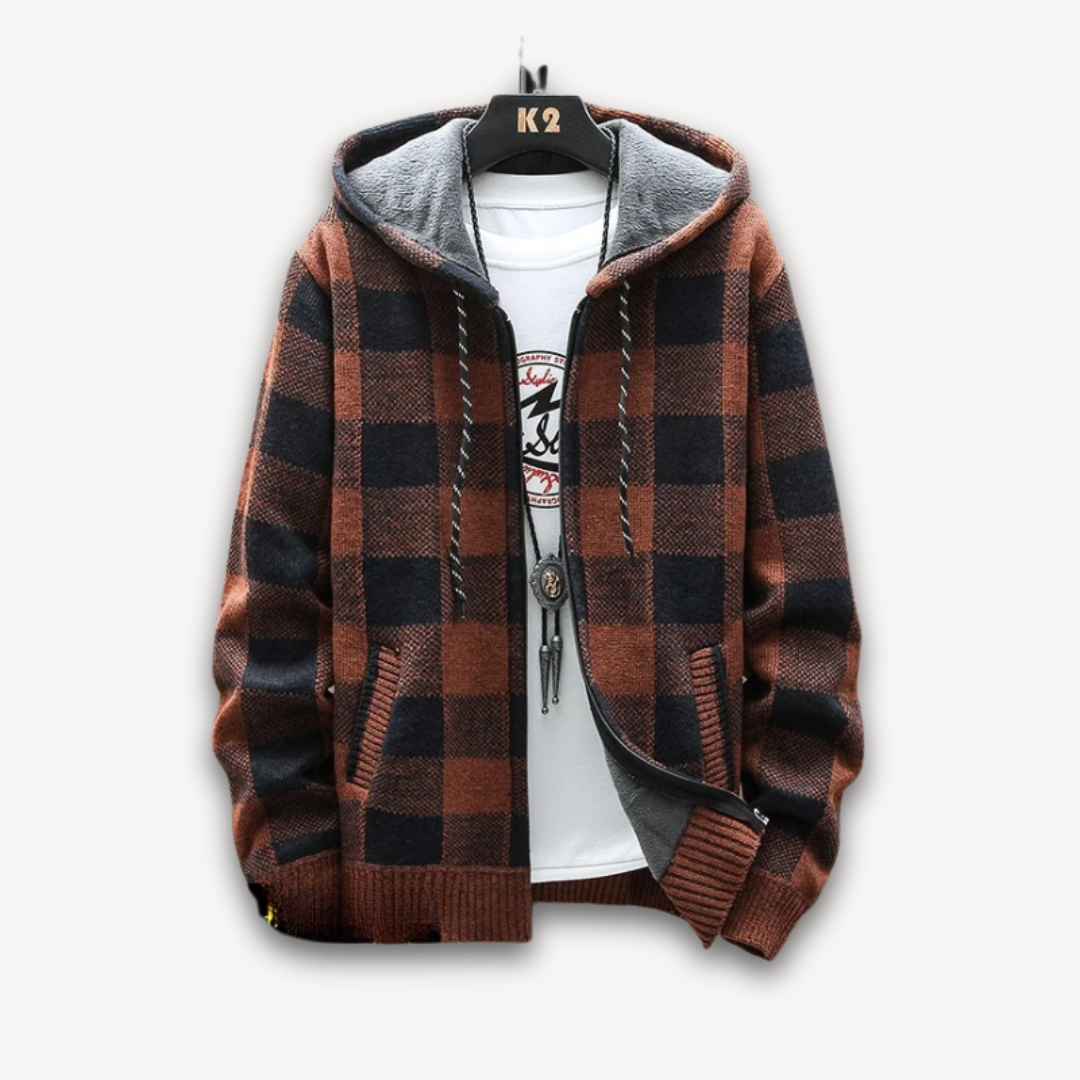 Heren Warme Winter Hoodie | Fleecevoering, Ritssluiting