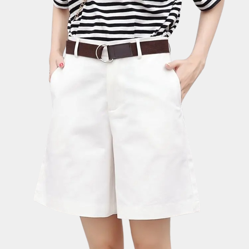 Dames Zomer Shorts | Hoog, Met Riem, Hoogwaardig materiaal