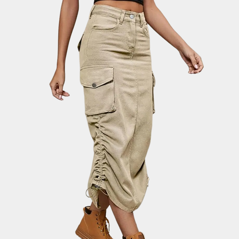 Dames Utility Zomer Rok | Lang, Met Zakken
