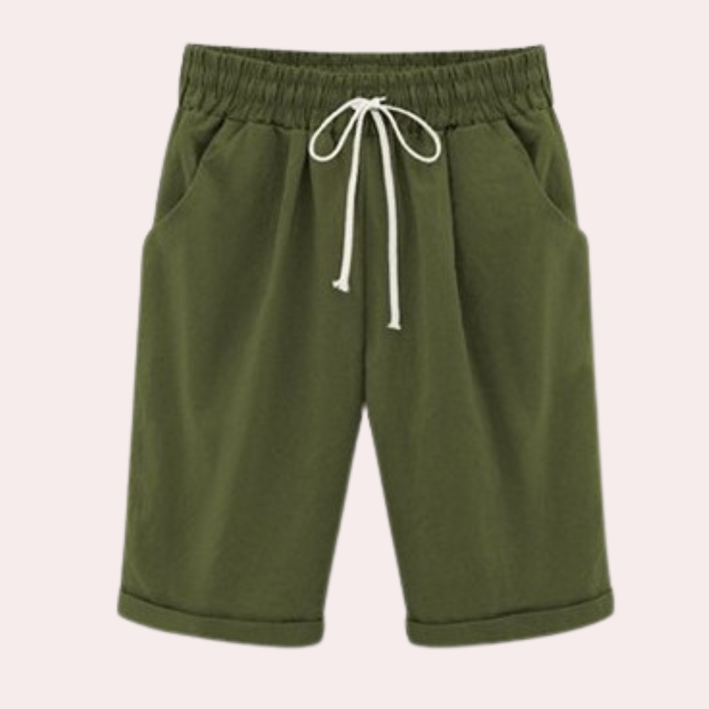 Dames Zomer Stoffen Shorts | Lichtgewicht, Met Trekkoord