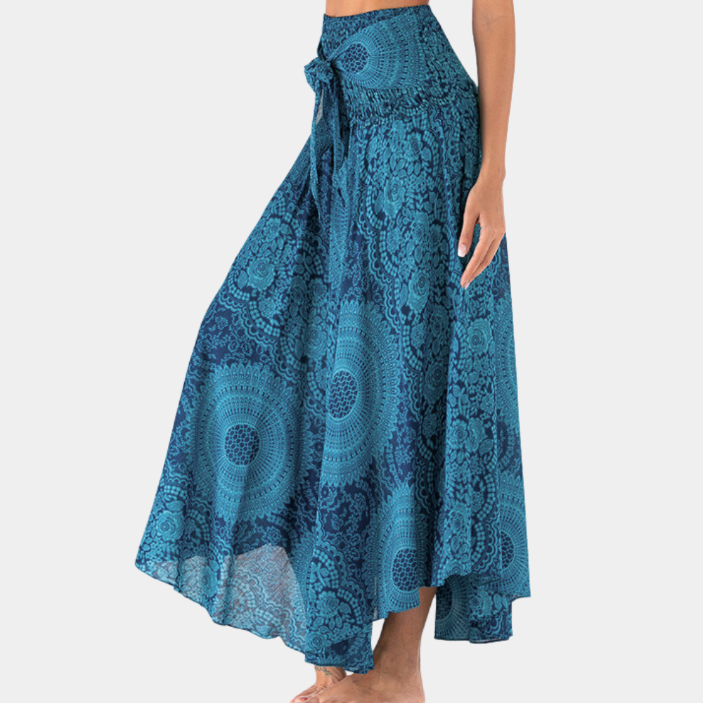 Dames Boho Zomer Rok | Lang, Met Striksluiting