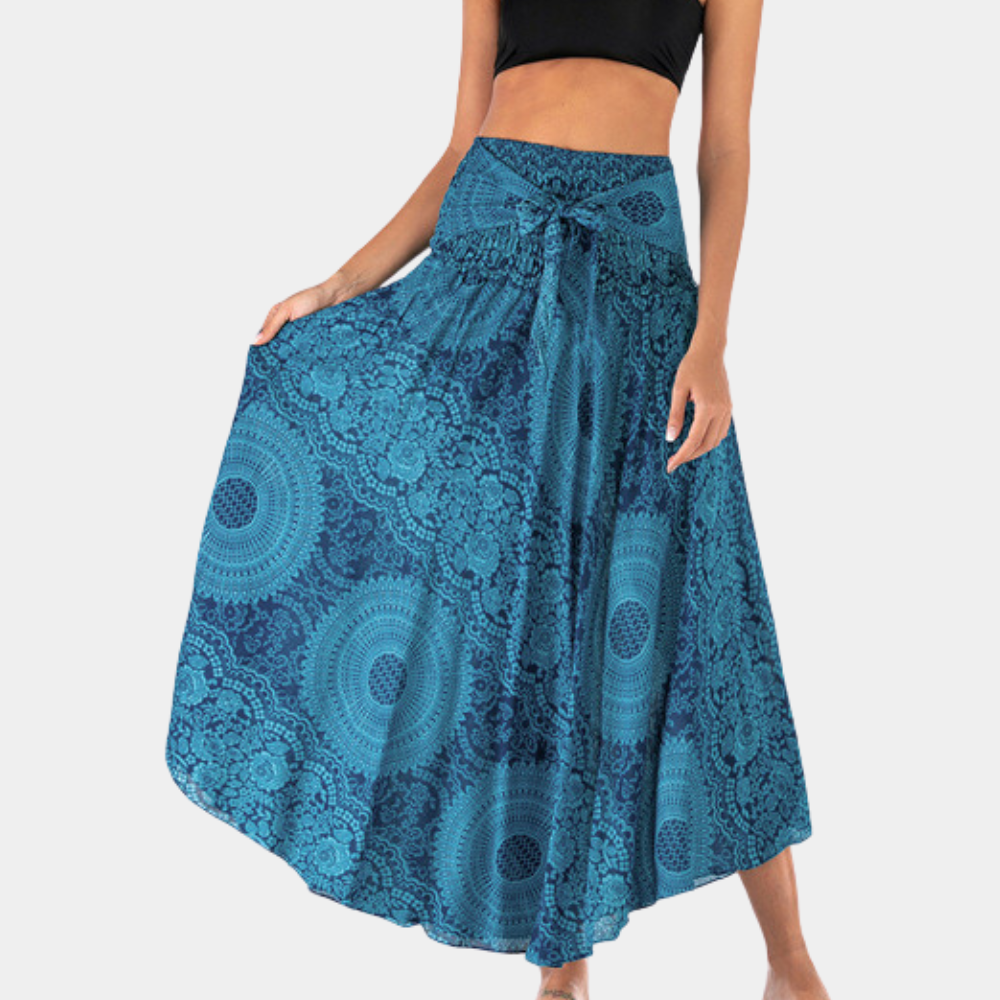 Dames Boho Zomer Rok | Lang, Met Striksluiting