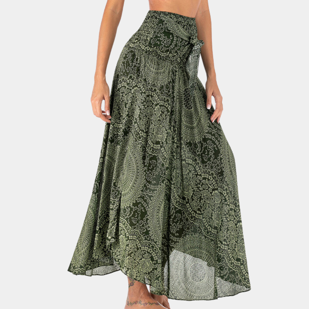 Dames Boho Zomer Rok | Lang, Met Striksluiting