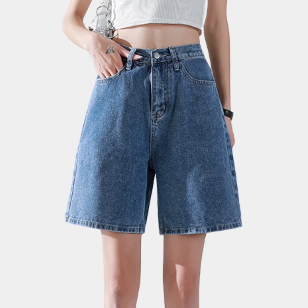 Dames Zomer Jeansshorts | Hoog, Bermuda