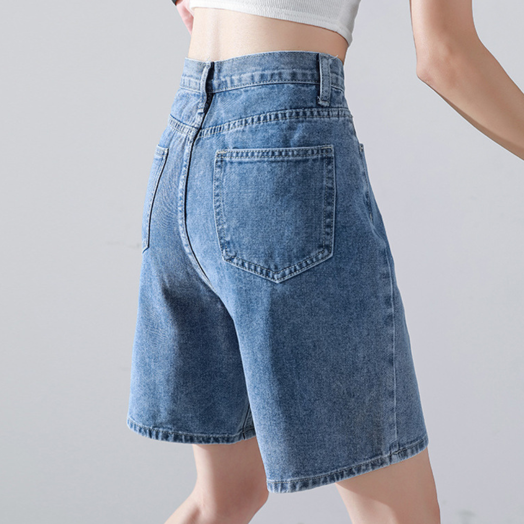 Dames Zomer Jeansshorts | Hoog, Bermuda