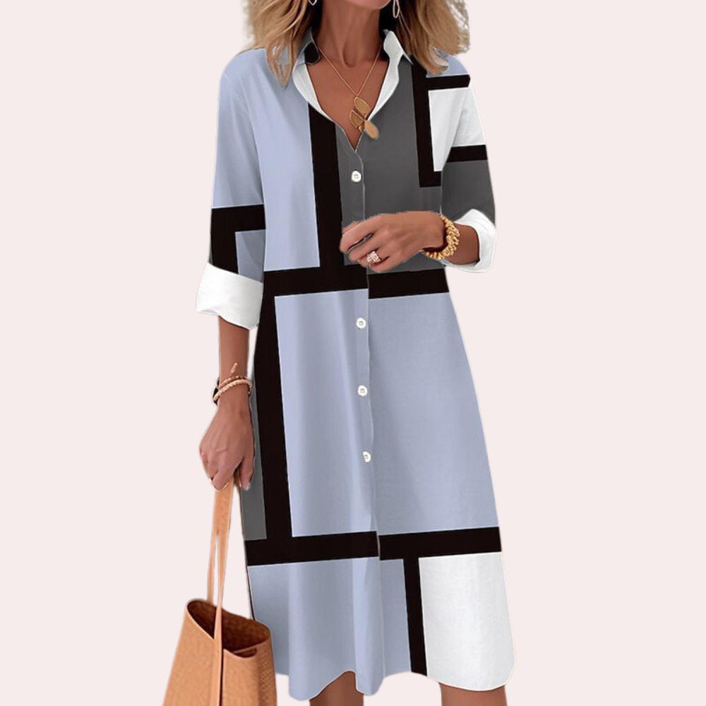 Dames Zomer Jurk | Geometrisch, Langemouw
