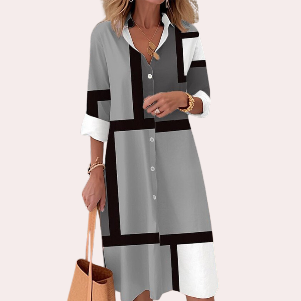 Dames Zomer Jurk | Geometrisch, Langemouw
