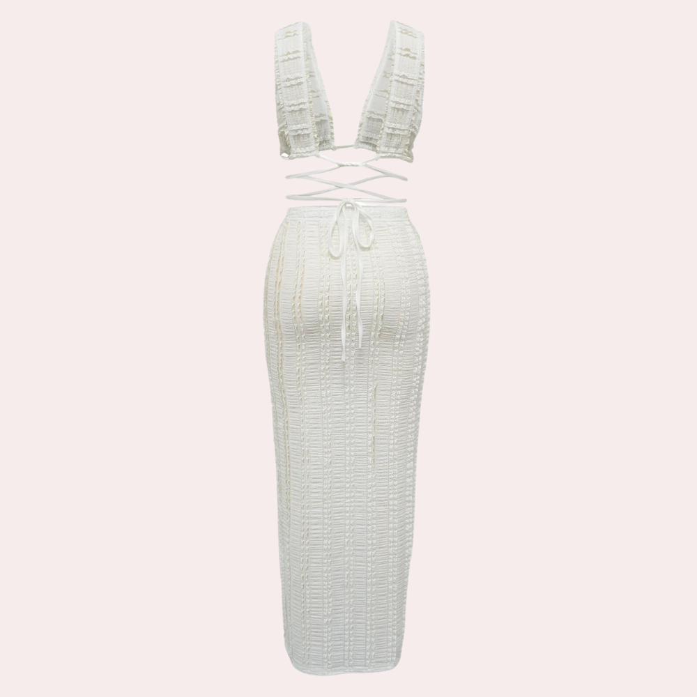 Dames Zomer Maxi Set | Kort, Mouwloos