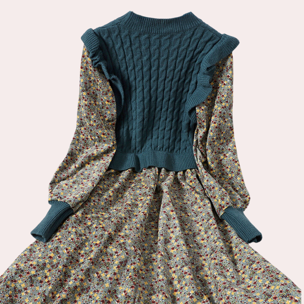 Dames Herfst Jurk | Gebreid, Vintage