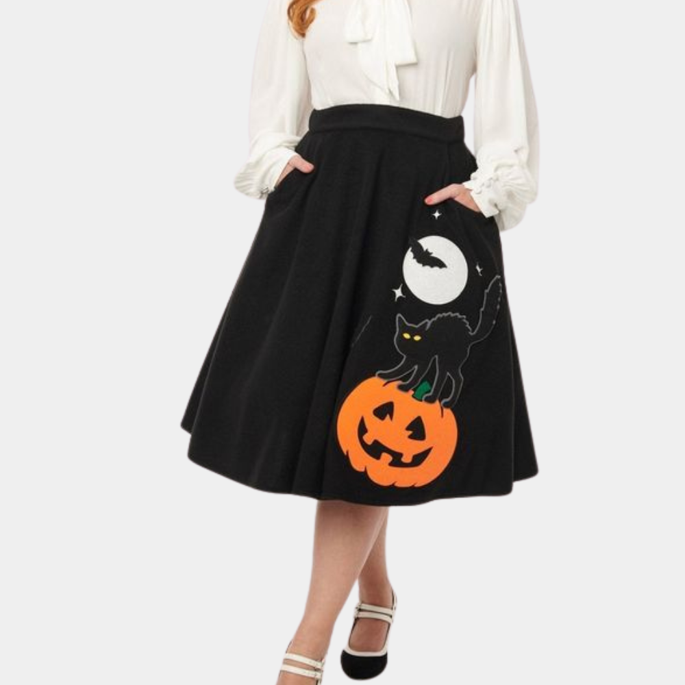 Dames Herfst Halloween Rok | Kort, Met Print