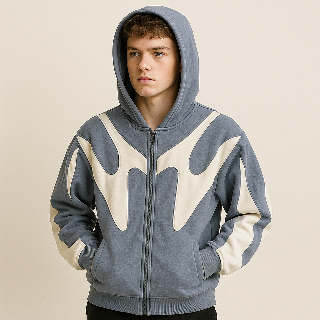 Heren Grafische Hoodie Lente | Ritssluiting, Kap