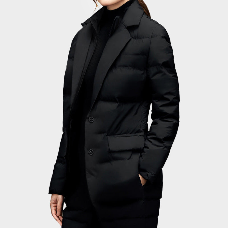 Dames Winter Donsjas | Lang, Met Knopen