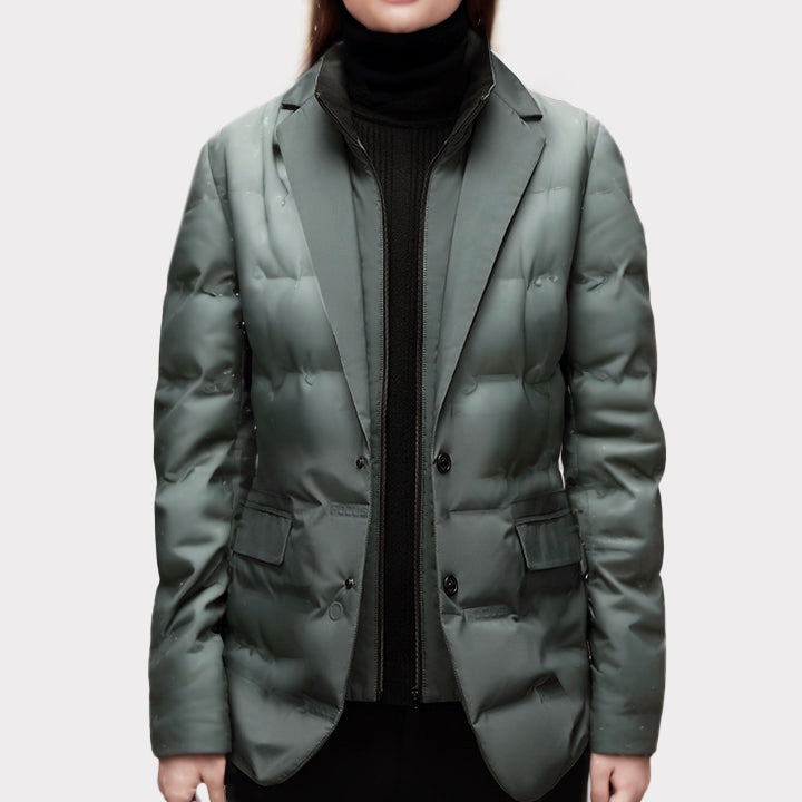 Dames Winter Donsjas | Lang, Met Knopen