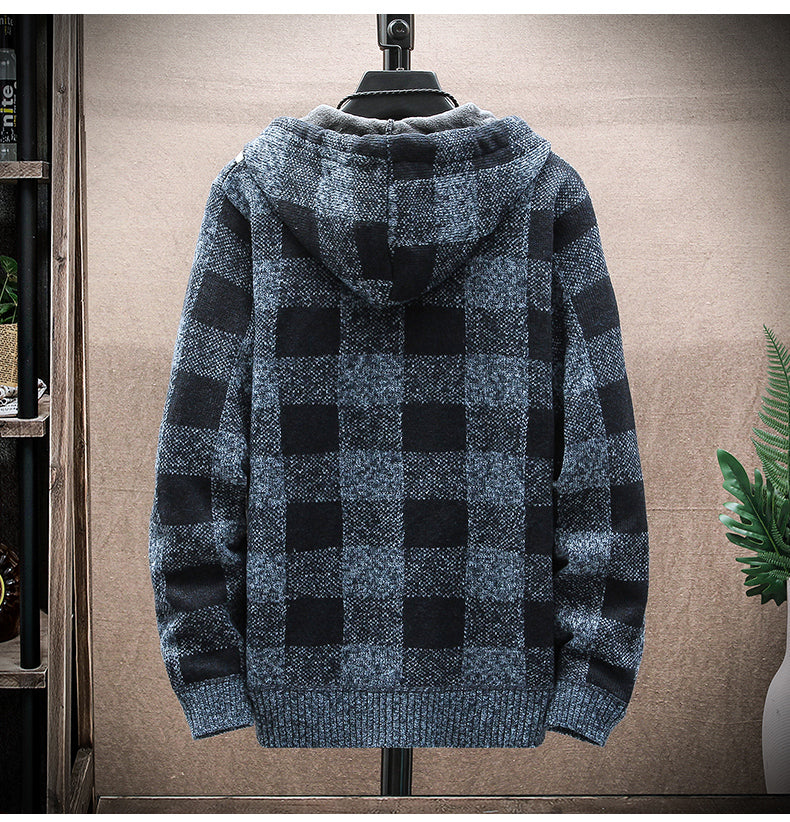 Heren Warme Winter Hoodie | Fleecevoering, Ritssluiting