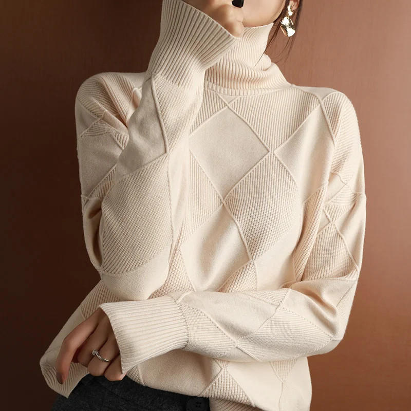 Dames Winter Coltrui | Lang, Met Structuurpatroon