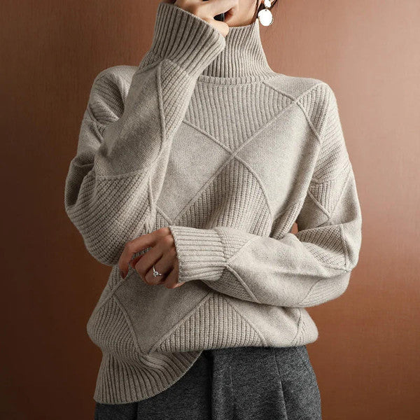 Dames Winter Coltrui | Lang, Met Structuurpatroon