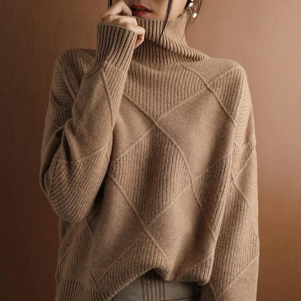 Dames Winter Coltrui | Lang, Met Structuurpatroon