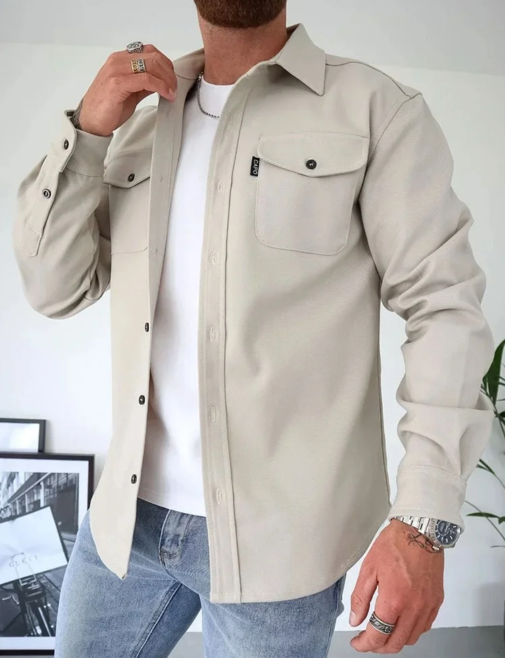 Heren Modern Hemd | Lange Mouwen