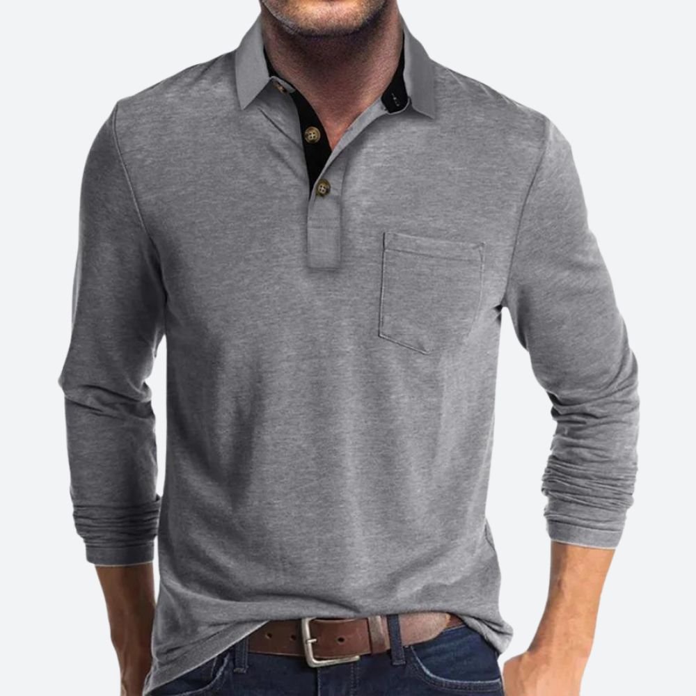 Heren Pullover Polohemd | Lange Mouwen
