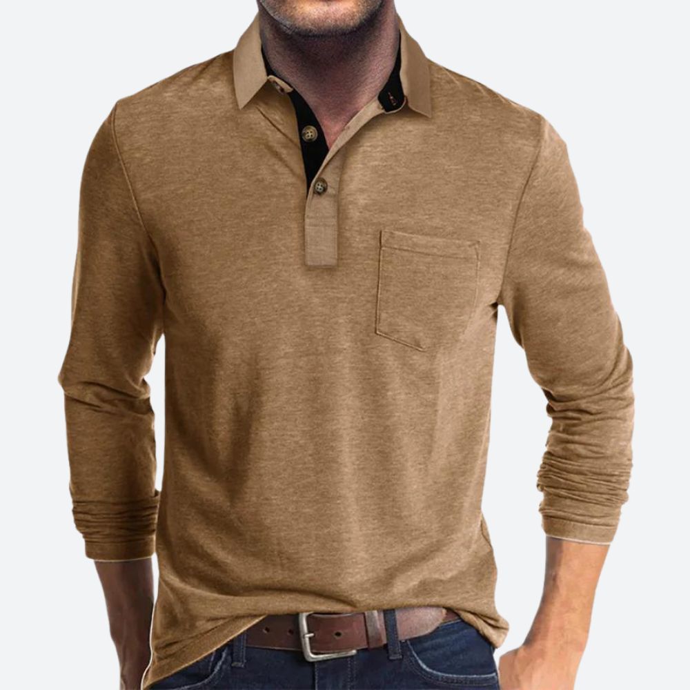 Heren Pullover Polohemd | Lange Mouwen