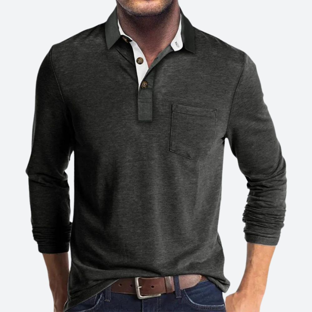 Heren Pullover Polohemd | Lange Mouwen