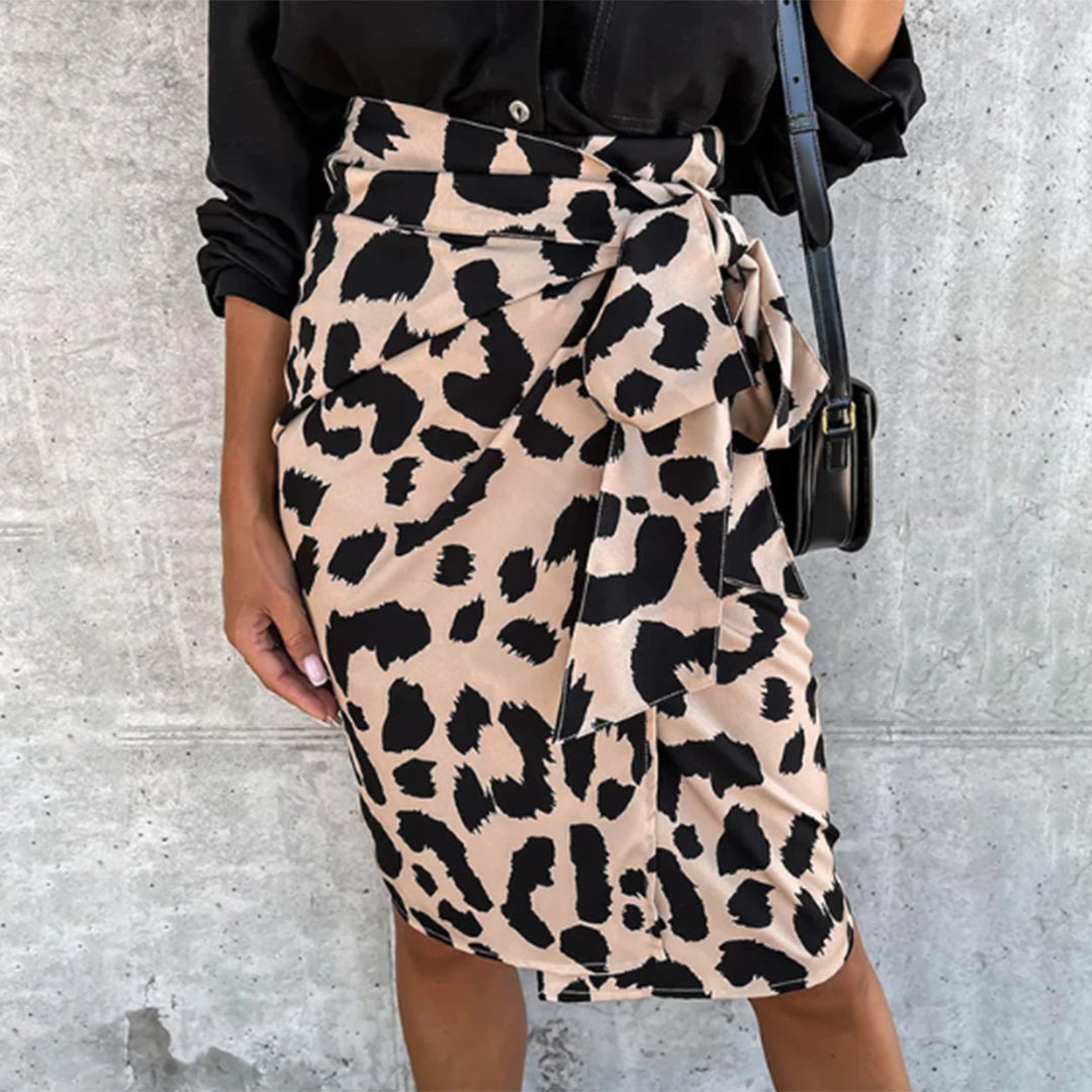 Dames Zomer Bleistift Rok | Kort, Met Strikdetail
