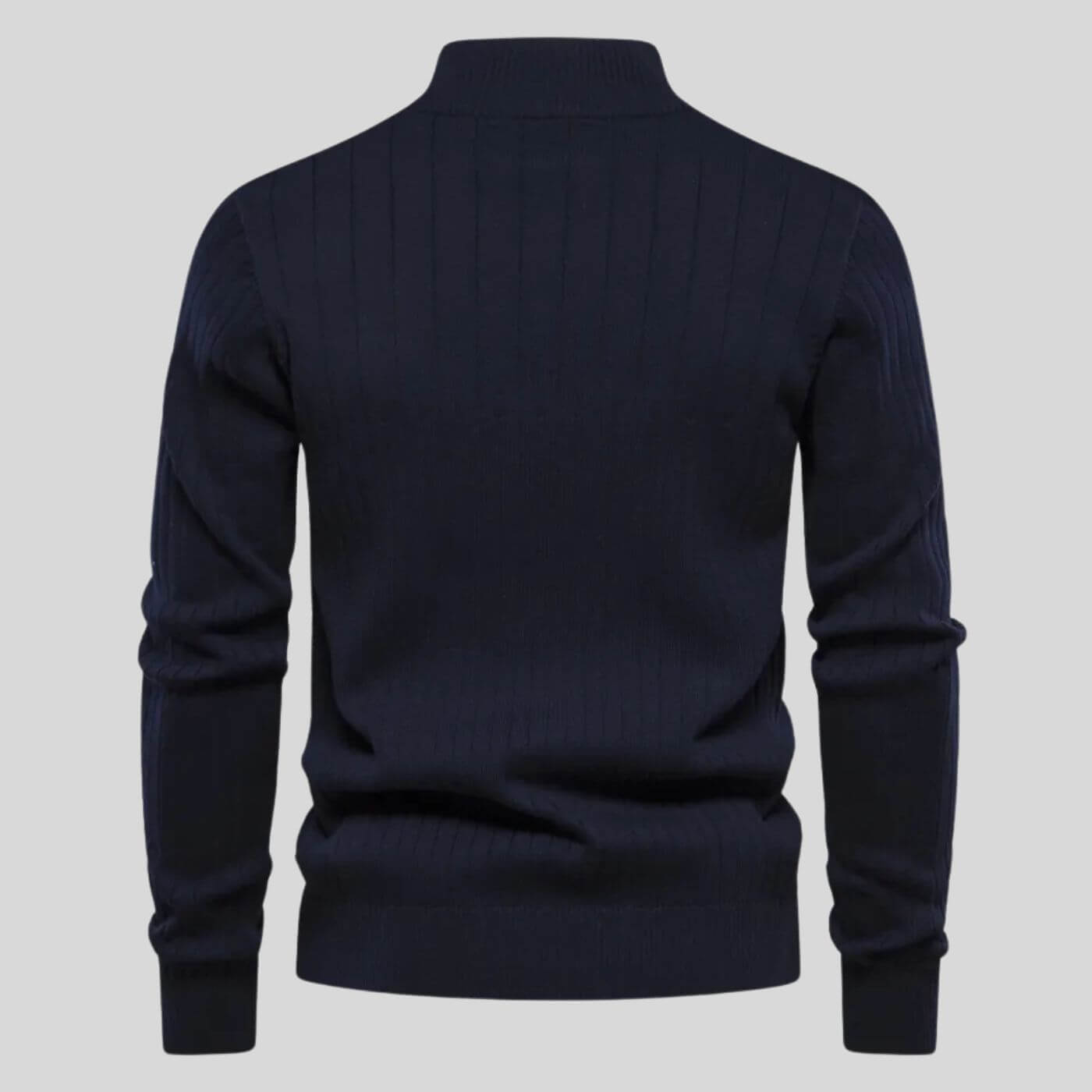 Heren Strak Gebreide Pullover | Zipper, Lang