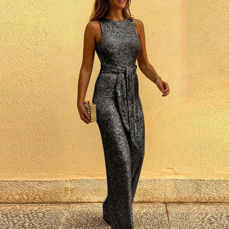 Olivia | Dames feestelijke jumpsuit | Glitter