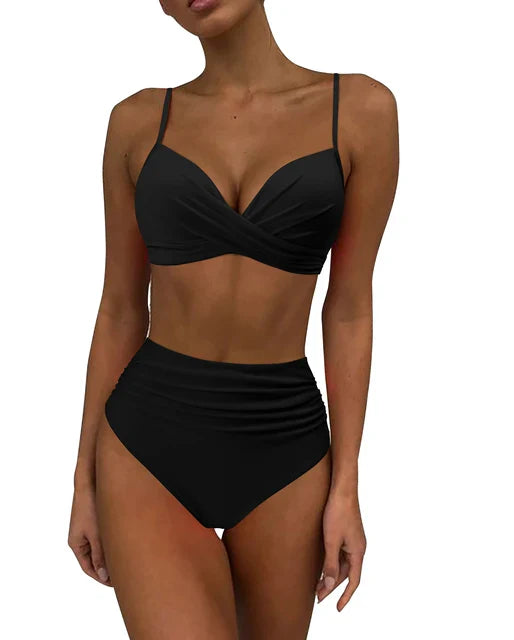 Dames Modieuze Zomer Bikini Set | Hoog Taille, Gewatteerd