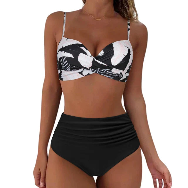 Dames Modieuze Zomer Bikini Set | Hoog Taille, Gewatteerd