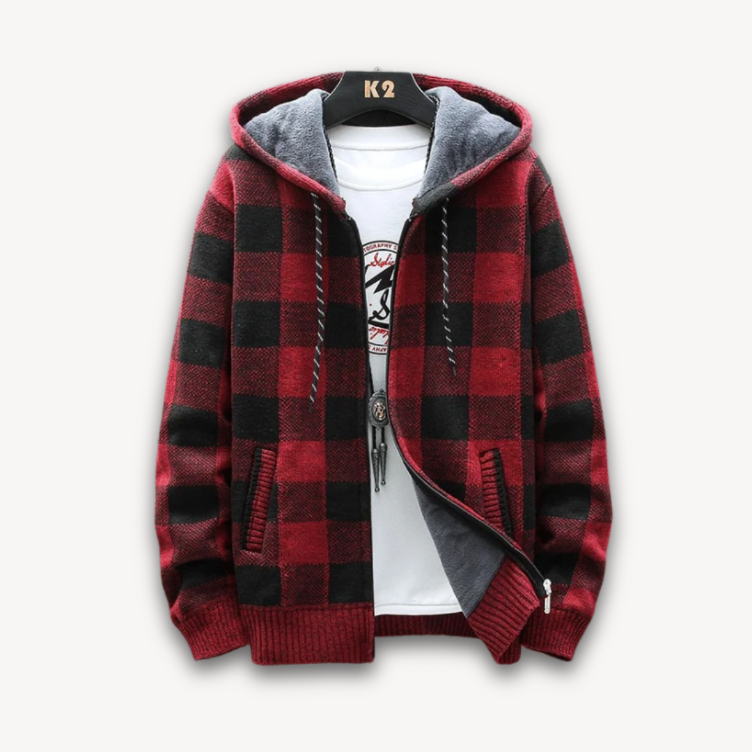 Heren Warme Winter Hoodie | Fleecevoering, Ritssluiting