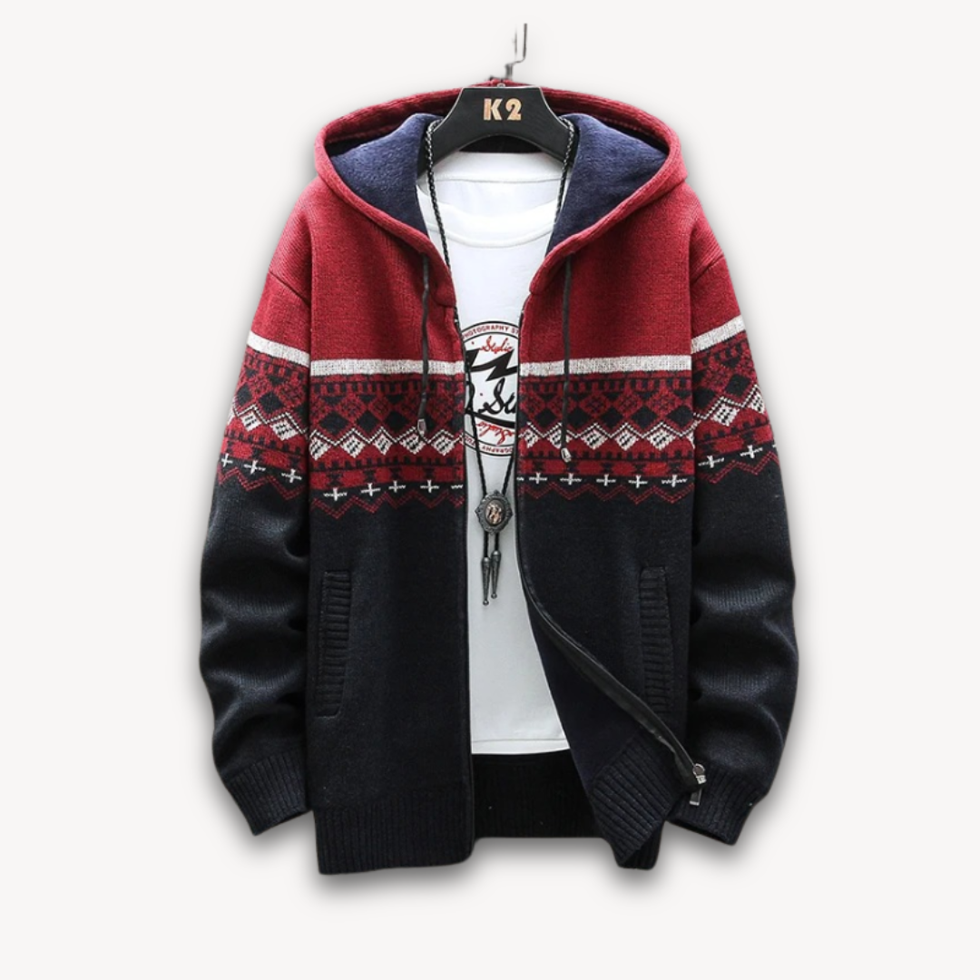 Heren Warme Winter Hoodie | Fleecevoering, Ritssluiting